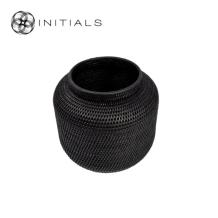 Pot Nature Osier Planter Burma Rattan Black