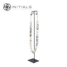 Object Nature Opera Necklace Marble Grey
