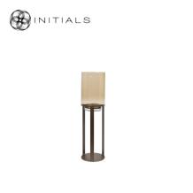 Hurricane Table Stand Open S Metallic Brown & Topaz Glass