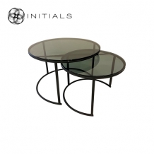 S2 Coffee Table Metro Smoke glass Iron Black