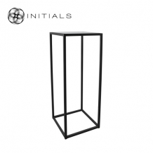 Table Skyline Smoke glass Iron Black Square