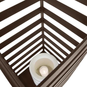 Lantern Boîte Raw Iron Metallic Brown High