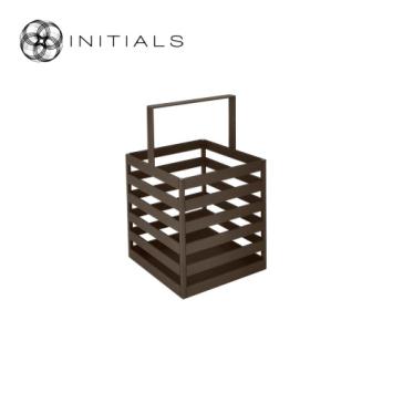 Lantern Boîte Raw Iron Metallic Brown Low