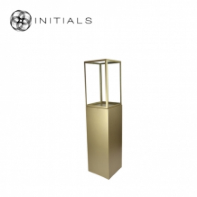 235-311-021 Display Pillar L Matt Gold & Showcase 30 Clear